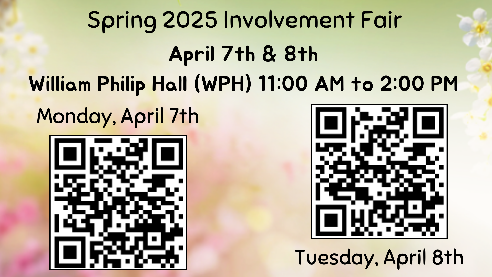 Spring 2025 Involvement Fair RSO Round-Up/TV Slide/DUBNET Advertisement